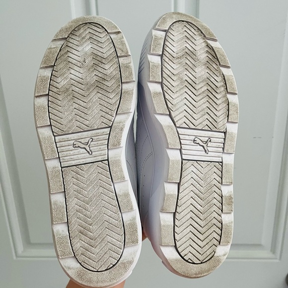 final price ✨ PUMA women's karmen rebelle white + gold chunky sneakers size 6.5 - Picture 9 of 10